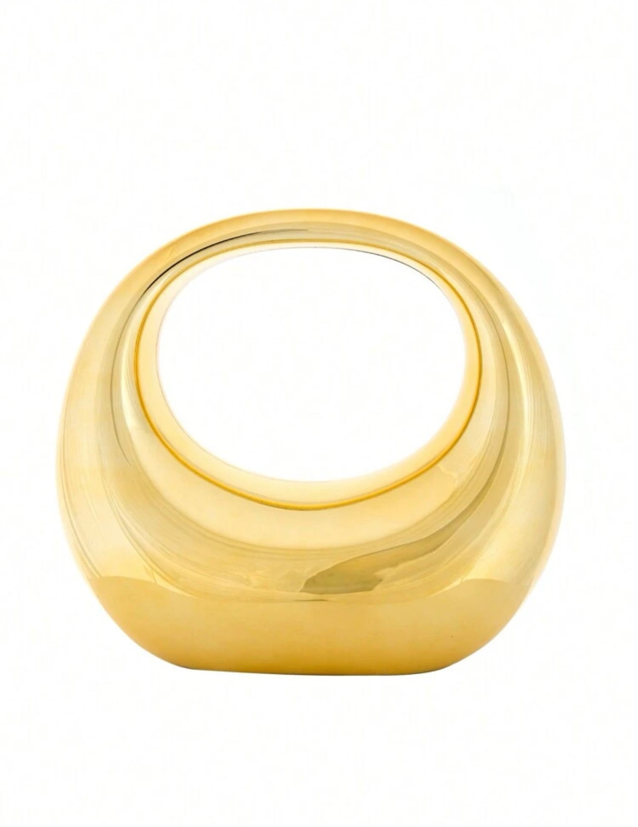 Max Acrylic Circle Clutch (Gold)